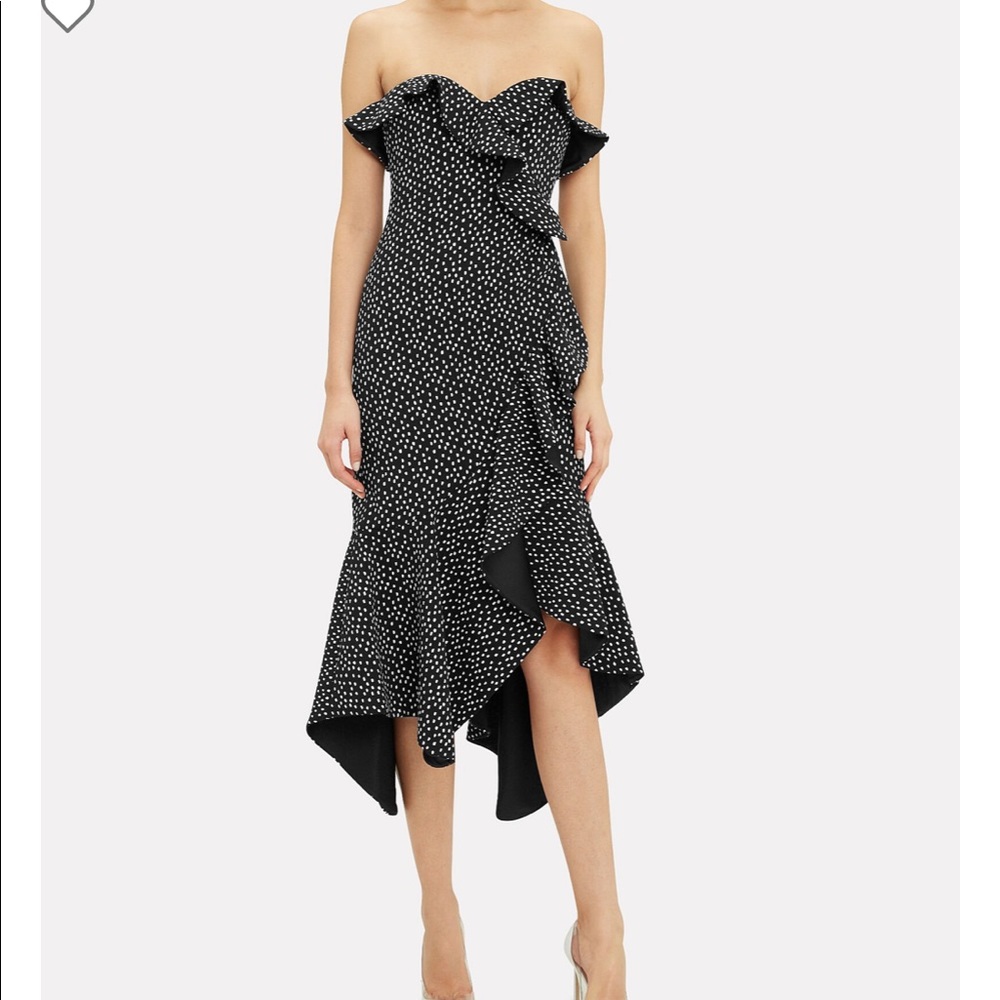 Jonathan Sinski ASYMMETRIC RUFFLE DRESS 0 - Picture 2 of 3